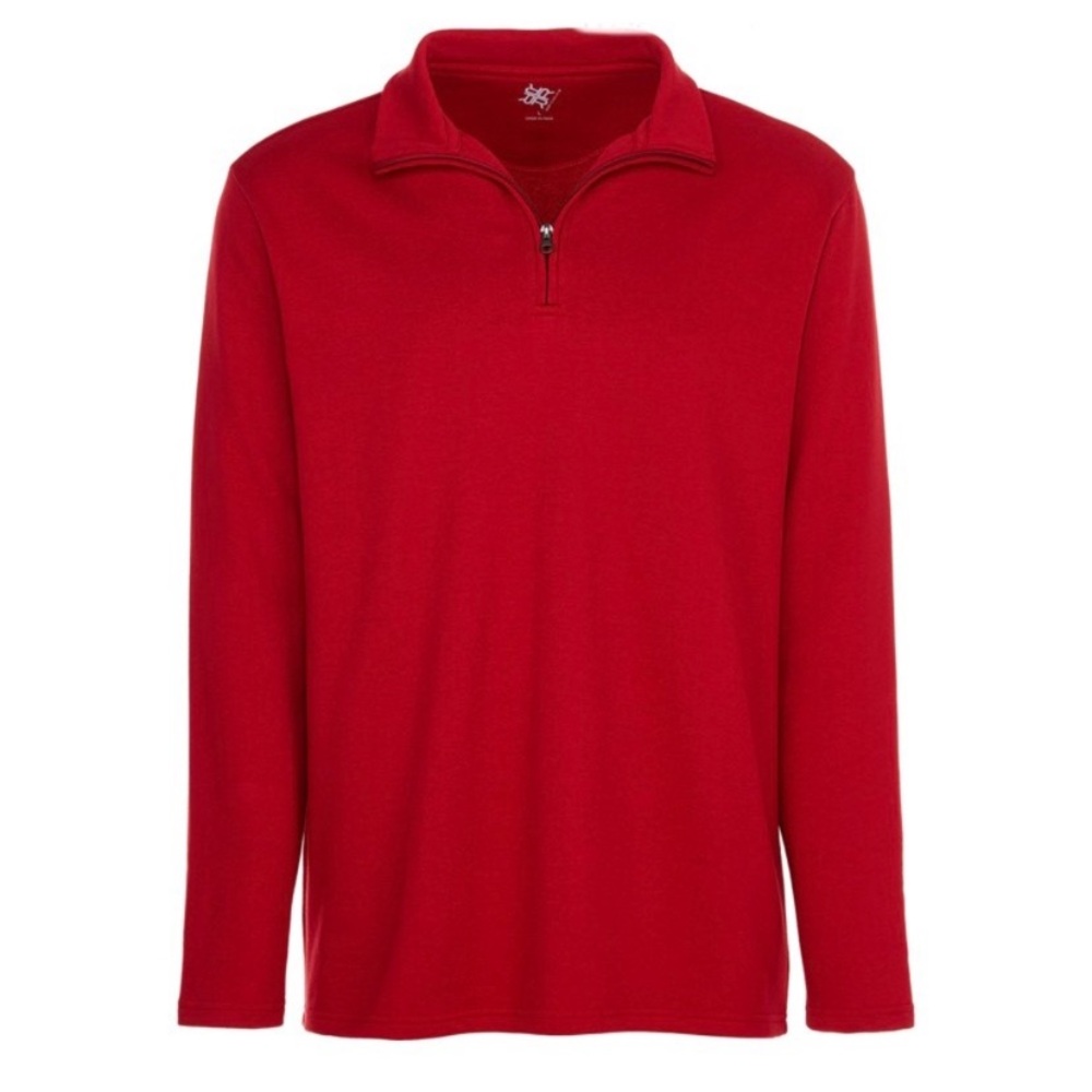 NEW Men's Classic Red Zip-Up Sweater